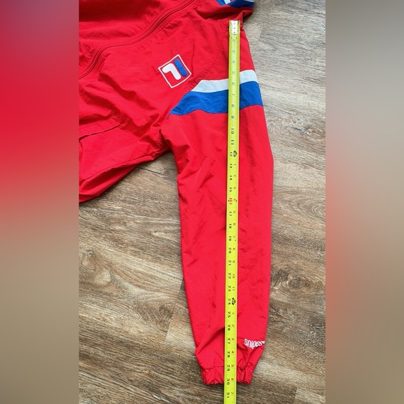 Vintage Fila x Snipes Women’s Full Zip Red Jacket Logo Pockets Size - L - Picture 8 of 12